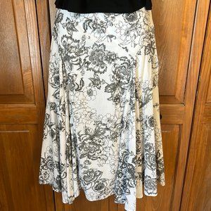 Black and white flowing skirt
